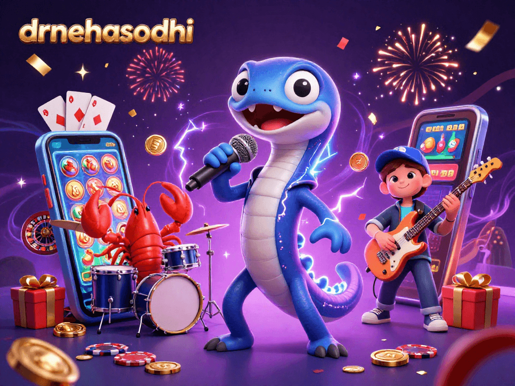 Spin to win with drnehasodhi's dynamic underwater casino featuring vibrant characters and exciting games.