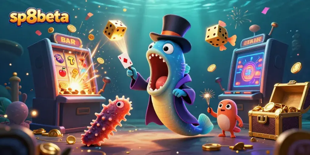 Experience excitement at sp8beta with a magical underwater casino scene featuring stunning 3D characters and vibrant elements.