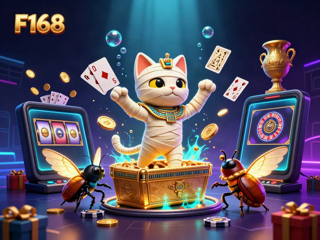 Experience thrilling gameplay in F168's captivating pyramid casino scene
