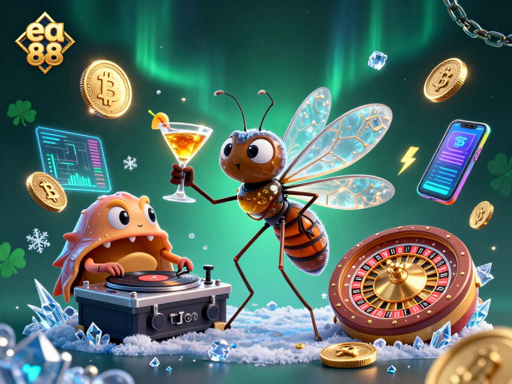 Win big with ea 88 at the captivating casino, featuring vibrant characters and dynamic game elements.