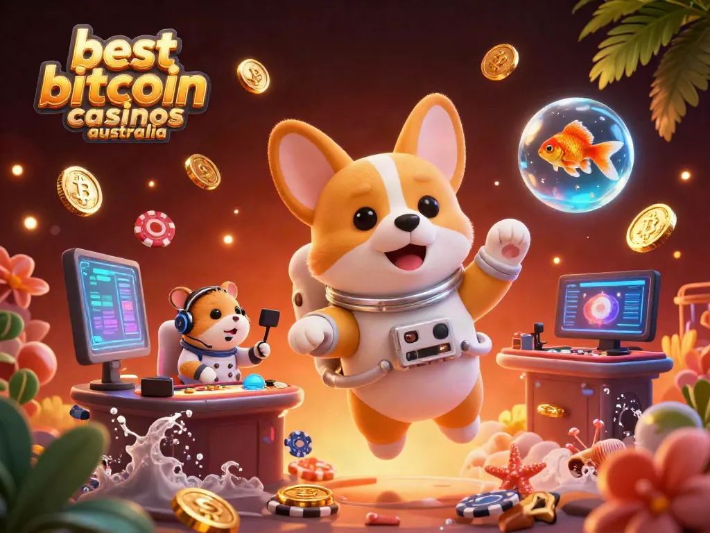 Experience thrilling gaming at the best bitcoin casinos australia with exciting floating characters and visuals.
