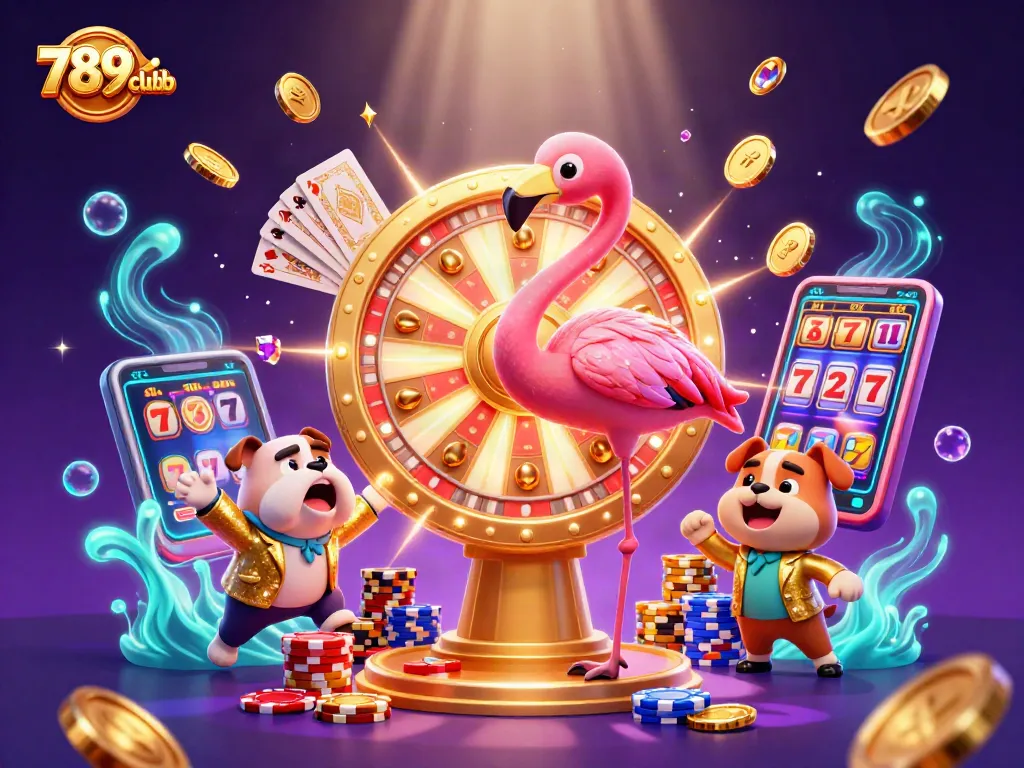 Spin to win at 789clubb with a vibrant casino illustration showcasing prizes and excitement.