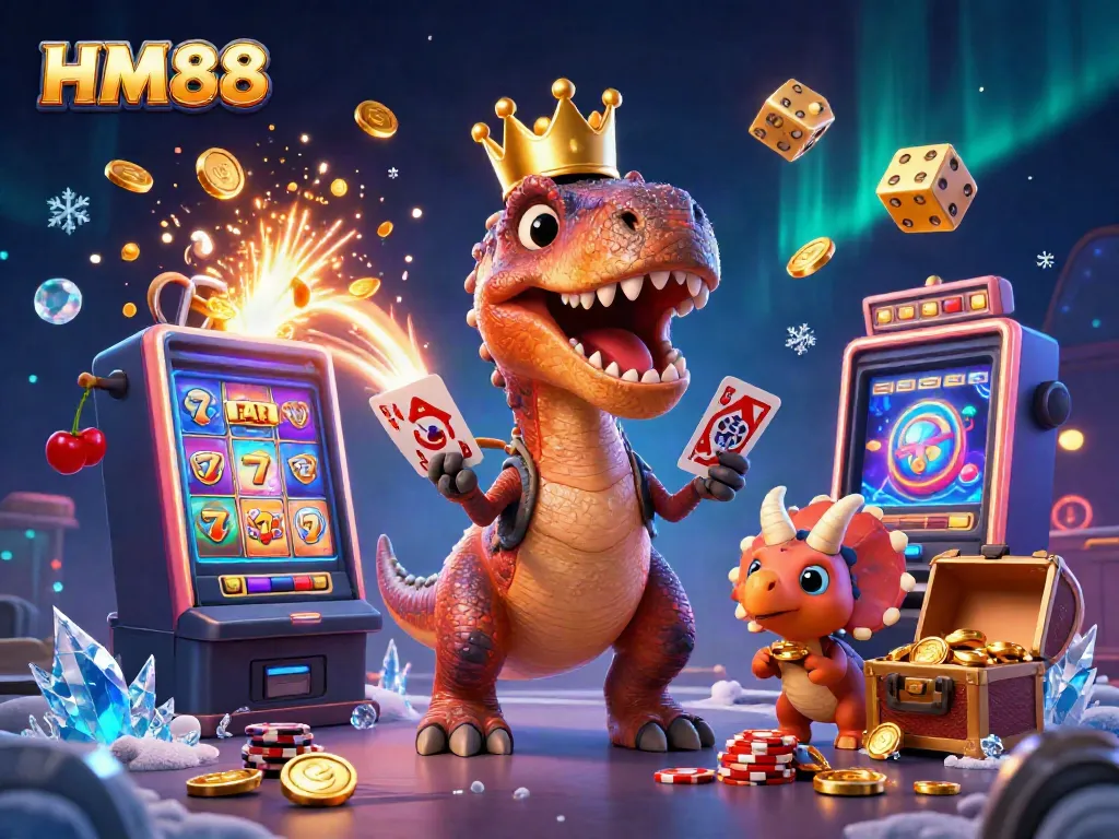 HM88's engaging characters celebrate as they shuffle cards, revealing jackpot casino dynamics.