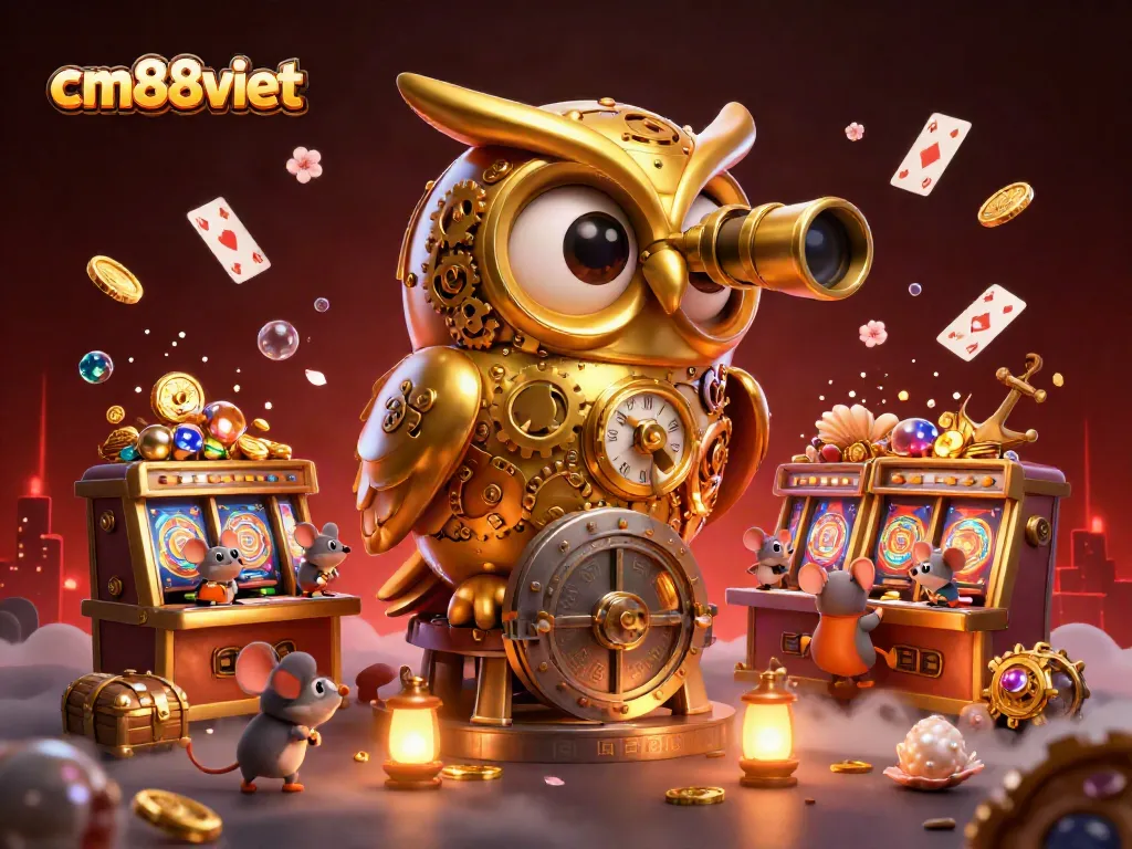 Spin and win at the vibrant cm88viet casino with golden owls and exciting games.