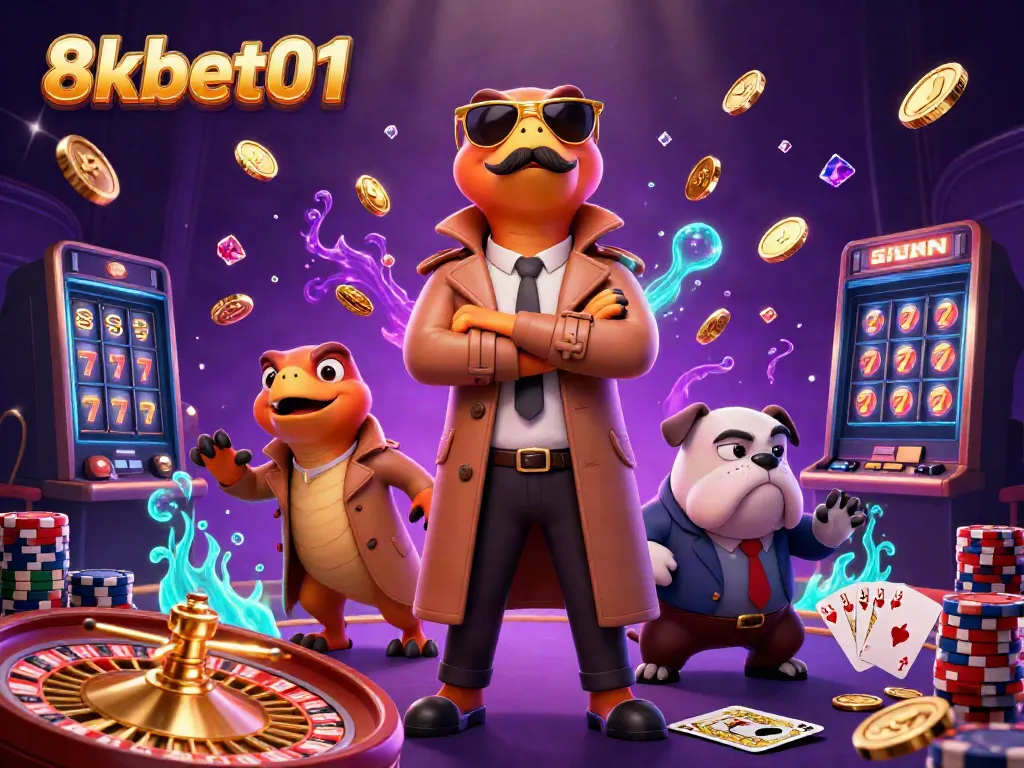 Place bets at 8kbet01's lively casino with raptors in disguise and vibrant gaming elements.